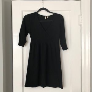 Frenchi black cotton sweater dress